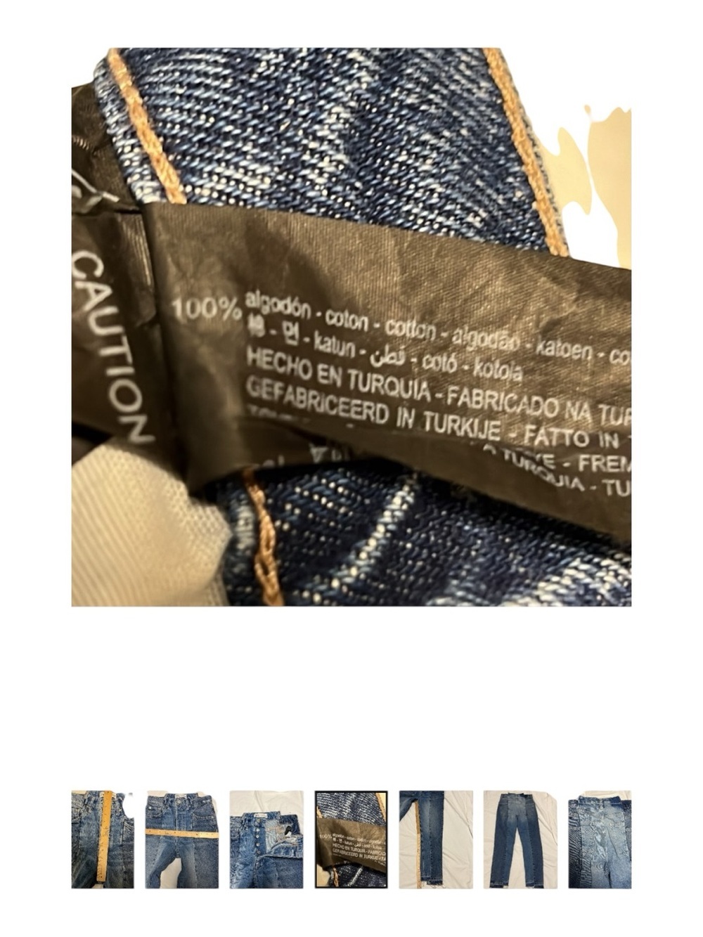 🔹 ZARA High Rise Straight Leg Jeans – Size 4 - Picture 8 of 9